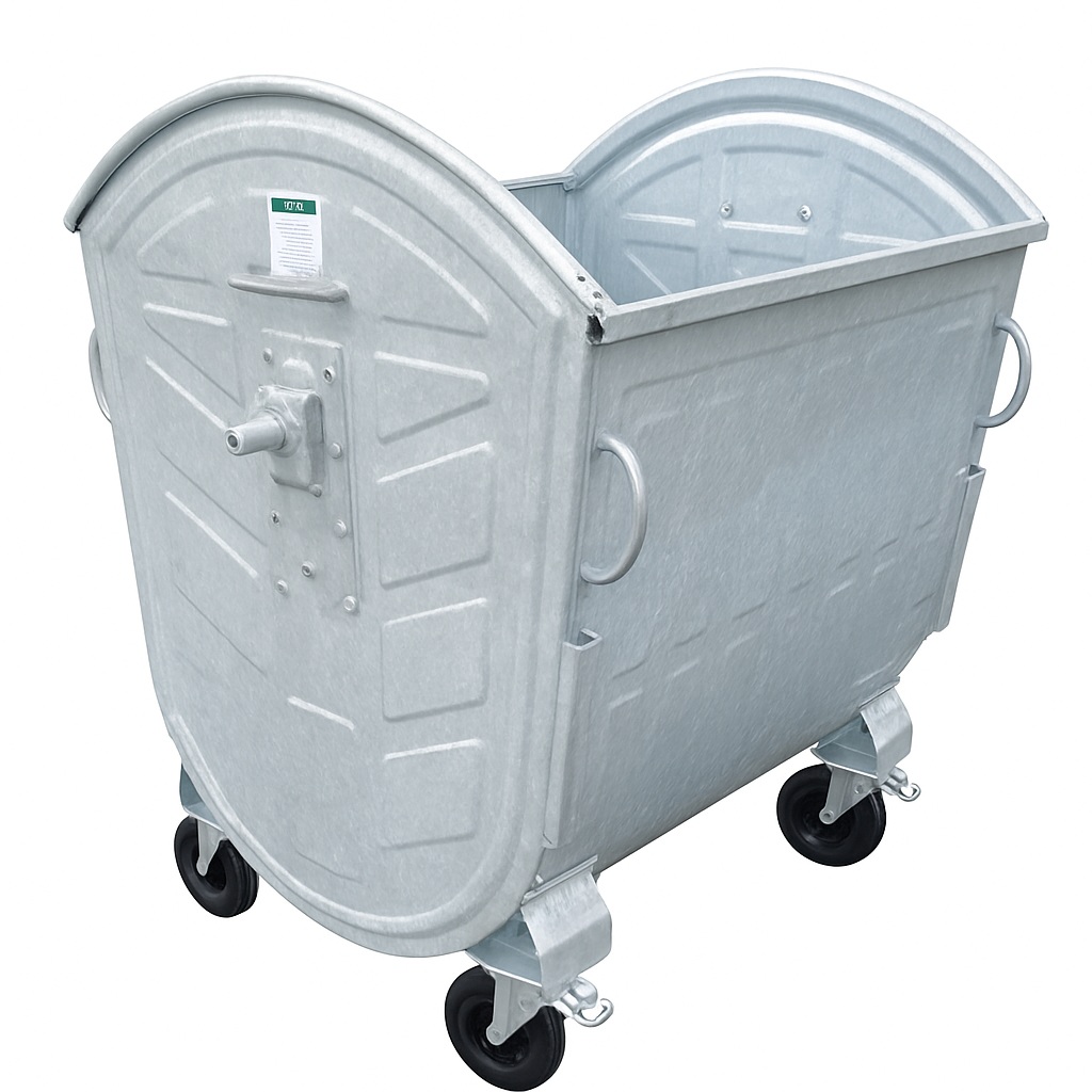 Євроконтейнер сталевий оцинкований ВСМ ЕКО, 1100 л, без кришки